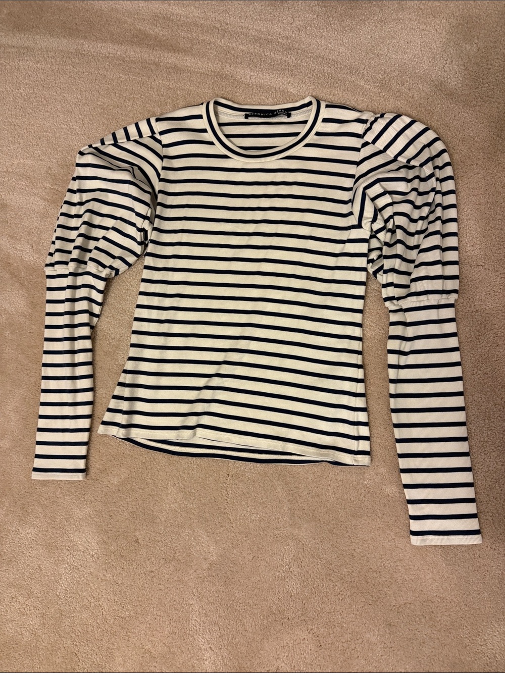Veronica Beard Jeans stripe long sleeve tee L